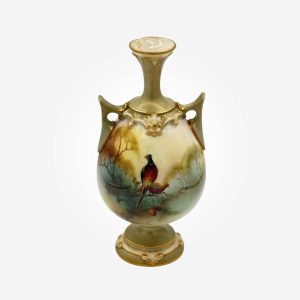 Antique Royal Worcester 6" Tall Hand-painted Bud Vase