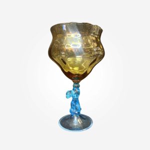 Blue And gold art studio Scotty dog Pedestal Dish