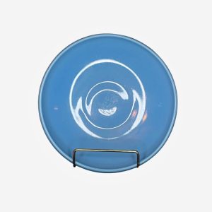 CAMBRIDGE Azurite Blue Milk Glass 8" Footed Bowl Depression Glass