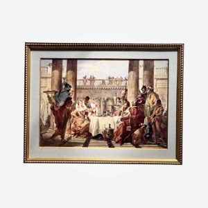 Early 1900's Lithograph of TIEPOLO's The Banquet of Cleopatra