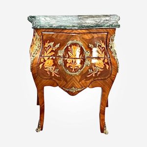 ITALIAN MARBLE TOP INLAID COMMODE