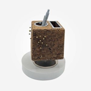 Vintage Park Sherman MCM Cork Desk Organizer Pen Pencil Holder & Paper Holder